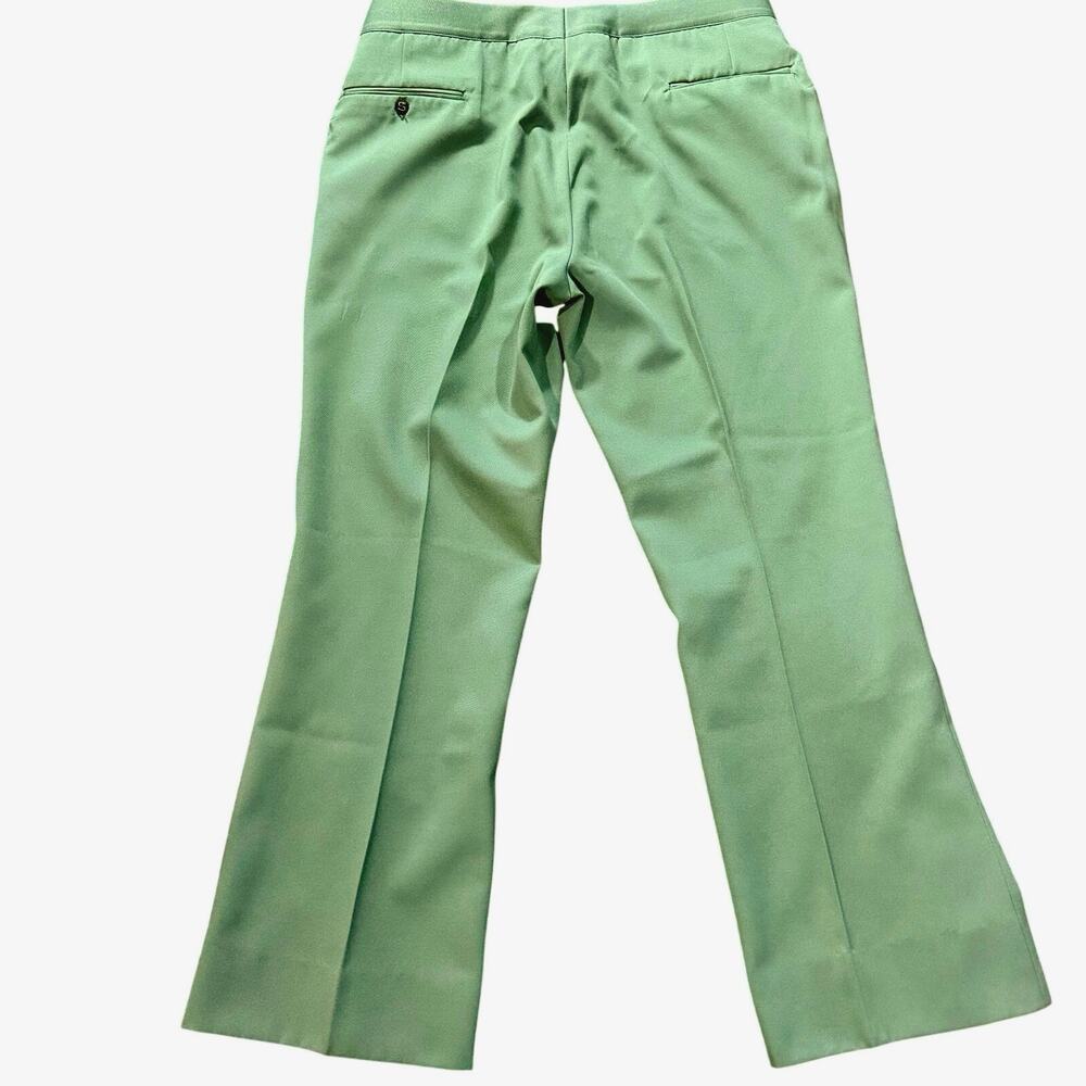 Vtg 70s SANSABELT by Jaymar Slacks Pants 36 Sage Green Men's Disco Golf Retro - Picture 2 of 11